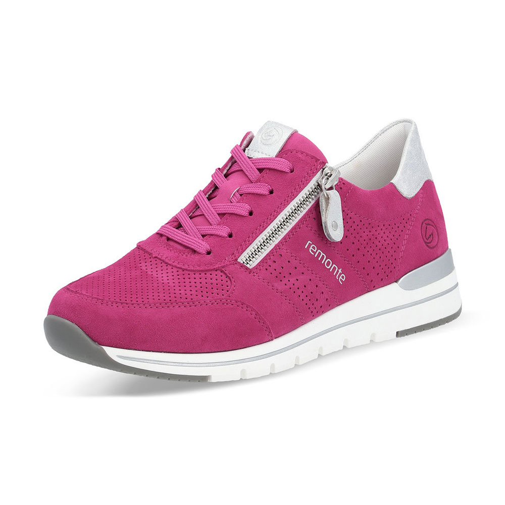 Remonte Damen Sneaker Pink Remonte Damen Sneaker Pink schräg von vorne