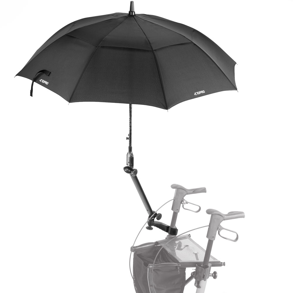 Schirm mit Multifunktionsarm für TOPRO Troja Classic in schwarz