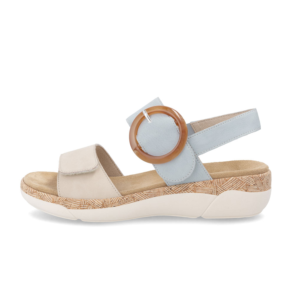 Remonte Sandale Blau-Beige Remonte Sandale Blau-Beige Aussenseite