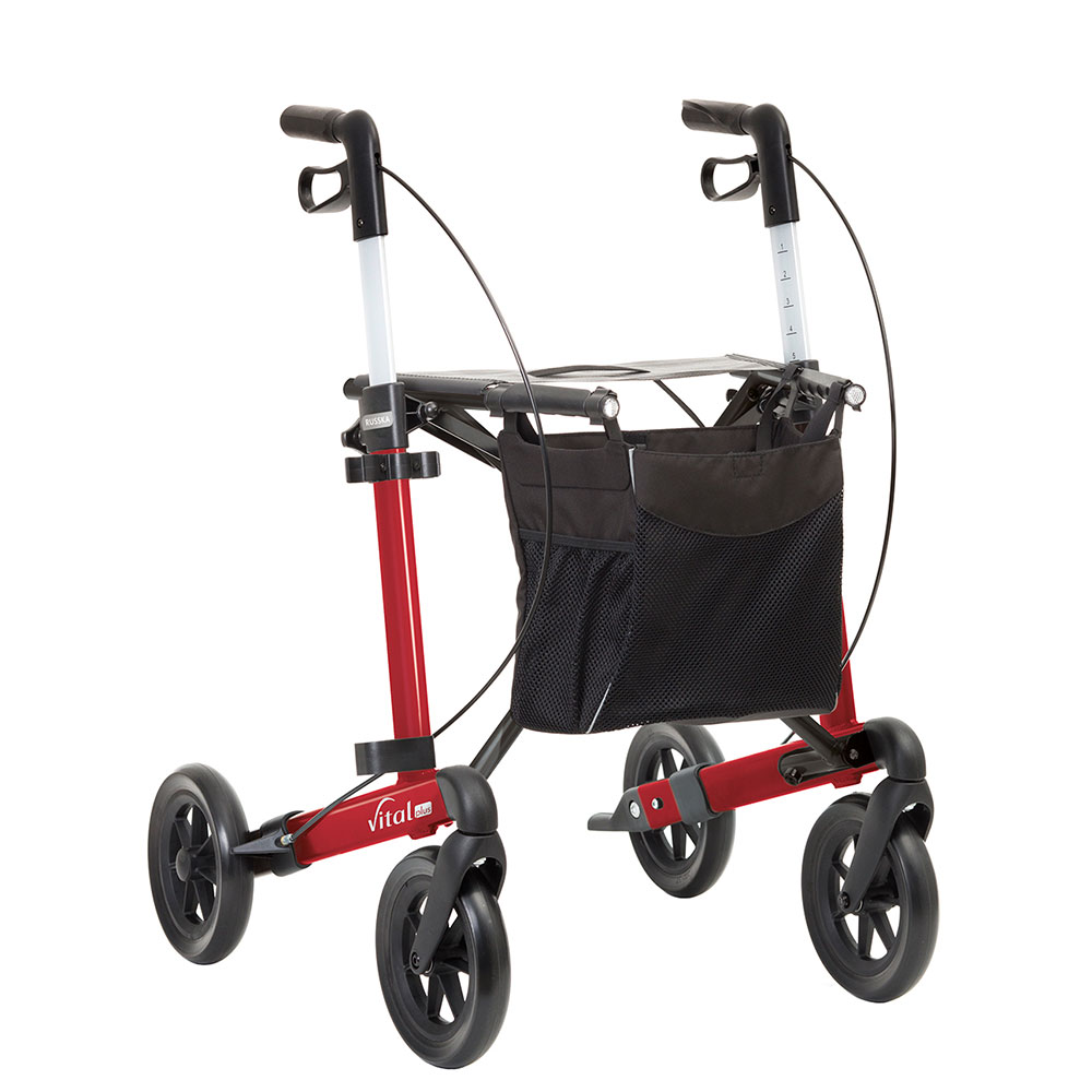 Russka Rollator Vital Plus in Kirschrot