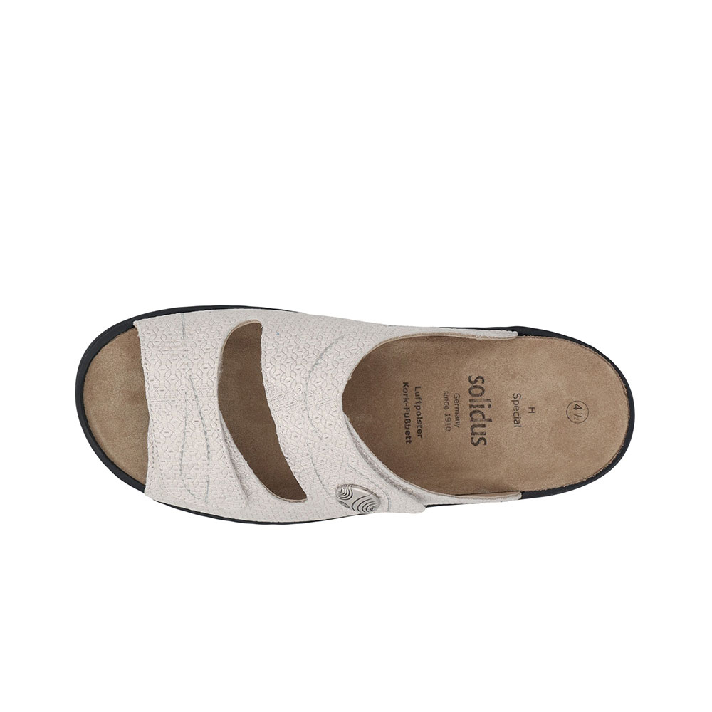 Solidus Pantolette Spezial in Platin - Oben