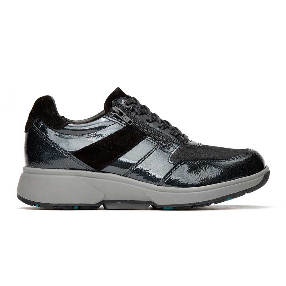 Xsensible Stretchwalker Sneaker Tokio in Patent Black