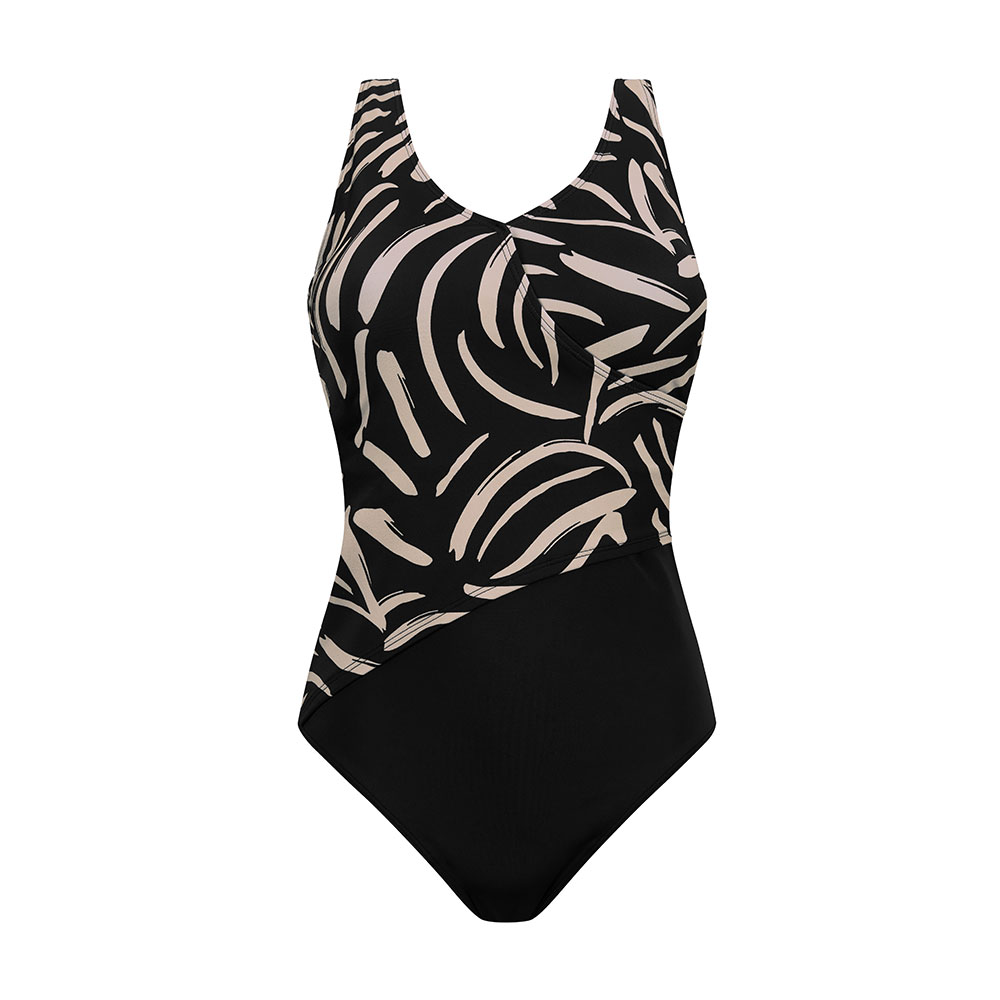 Amoena Prothesen-Badeanzug Turin FB in Schwarz/Sand