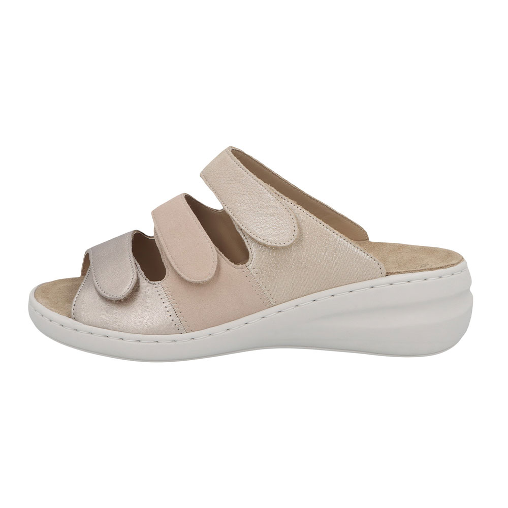 Solidus Pantolette Spezial in Champagner - Außenseite