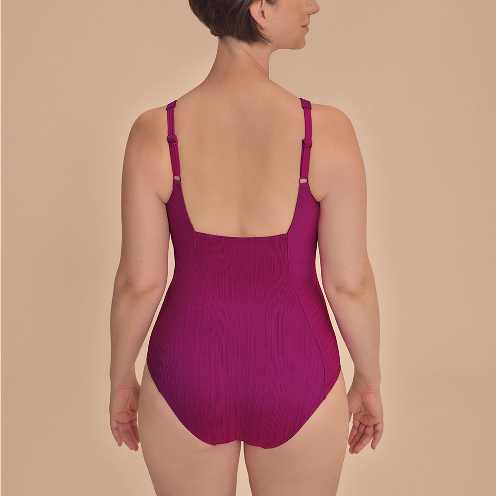 Amoena Prothesen-Badeanzug Treviso OP in Berry - Model Rückseite