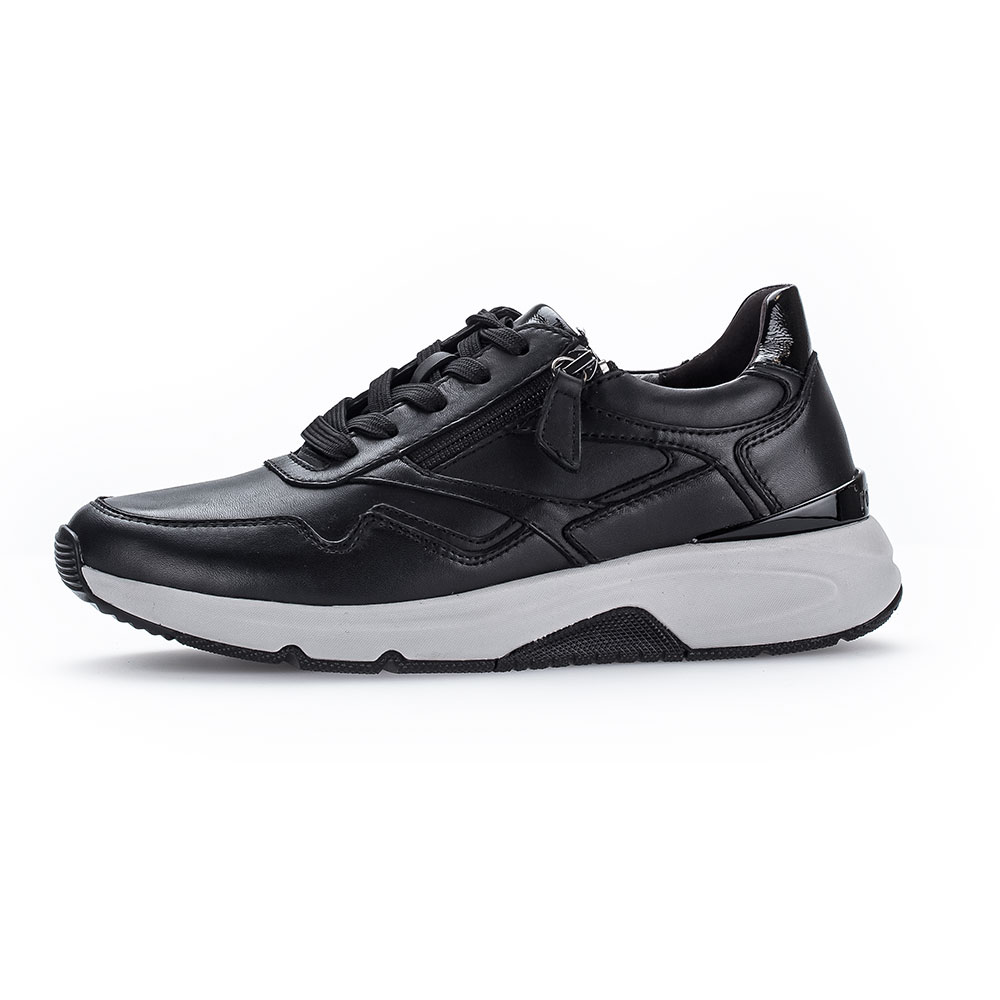 Gabor Rollingsoft sneaker schwarz Gabor Rollingsoft sneaker schwarz seitlich außen mit Reißverschluss