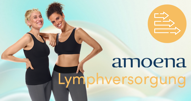 Das Lymphversorgungskonzept von Amoena bietet Produkten, speziell abgestimmt auf Patientinnen mit lymphatischen Erkrankungen.