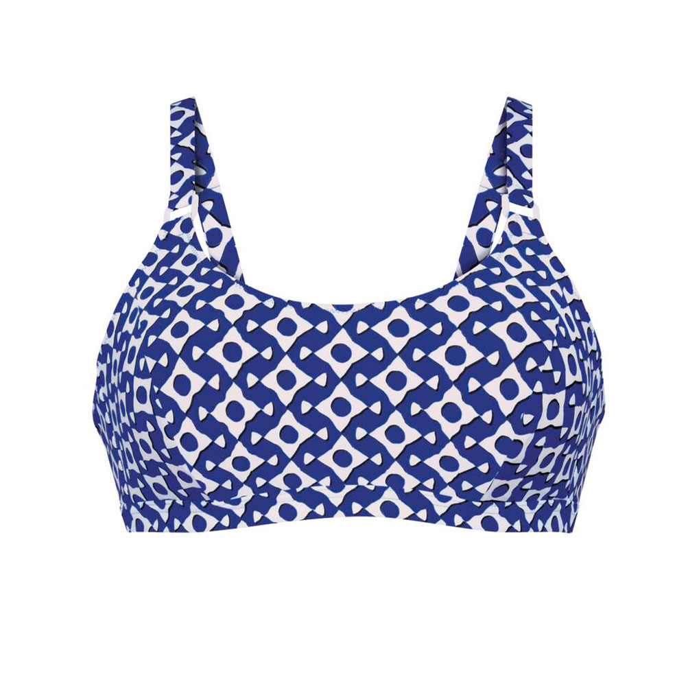 Anita care Bikinitop Blue Eyes Nola in Dunkelblau/Weiß