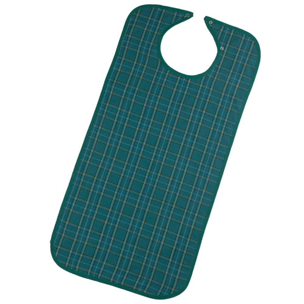 Suprima Ess-Schürze mit Druckknöpfen grünkariert