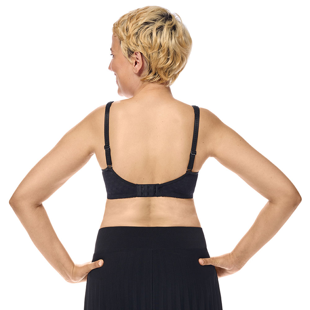 Amoena Prothesen-BH Tiana SB in Schwarz - Model Rückseite Amoena Prothesen-BH Tiana SB in Schwarz - Model Rückseite