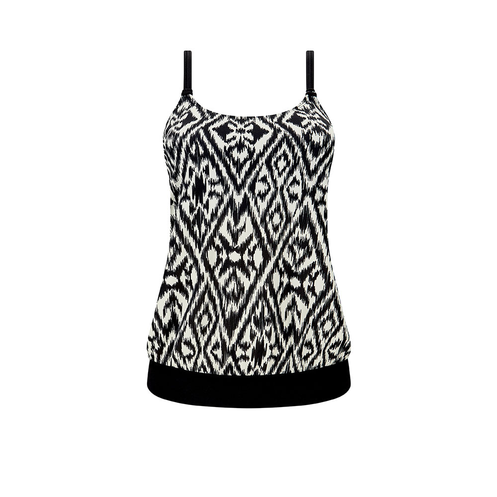 Amoena Blouson Salta in schwarz-weissem Ethno-Muster