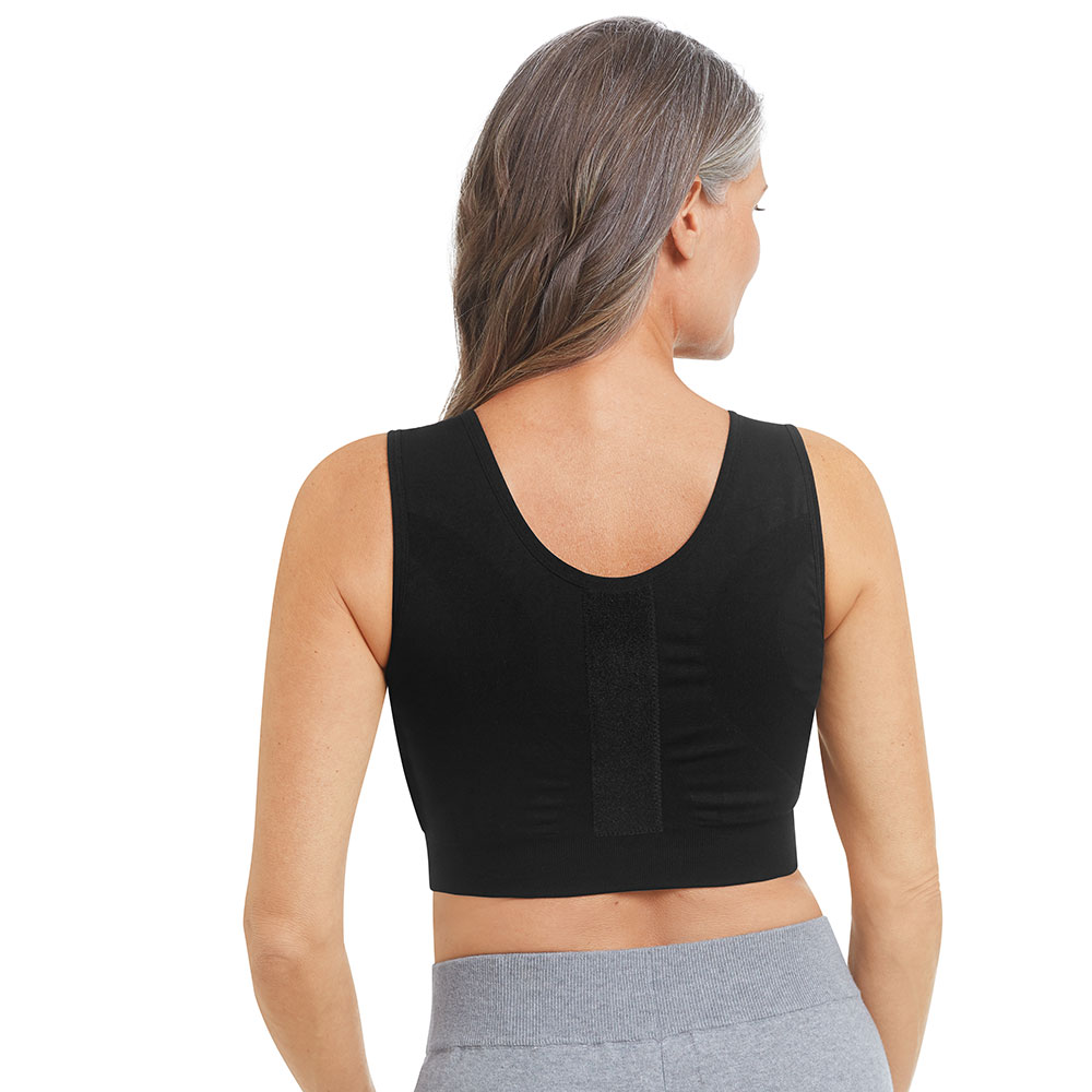 Amoena Kompressions-BH Sina in Schwarz - Model Rückansicht Amoena Kompressions-BH Sina in Schwarz - Model Rückansicht