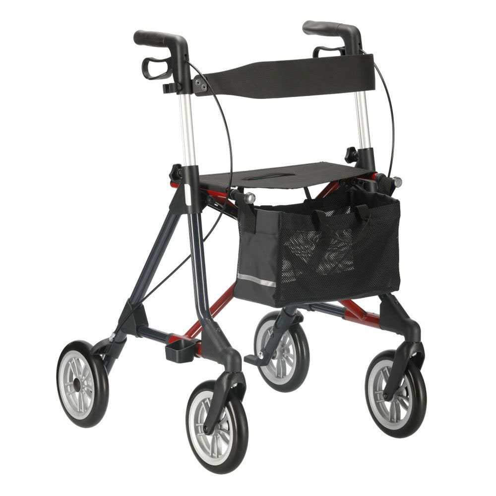 Russka Rollator Elan Plus in Anthrazit/Dunkelrot