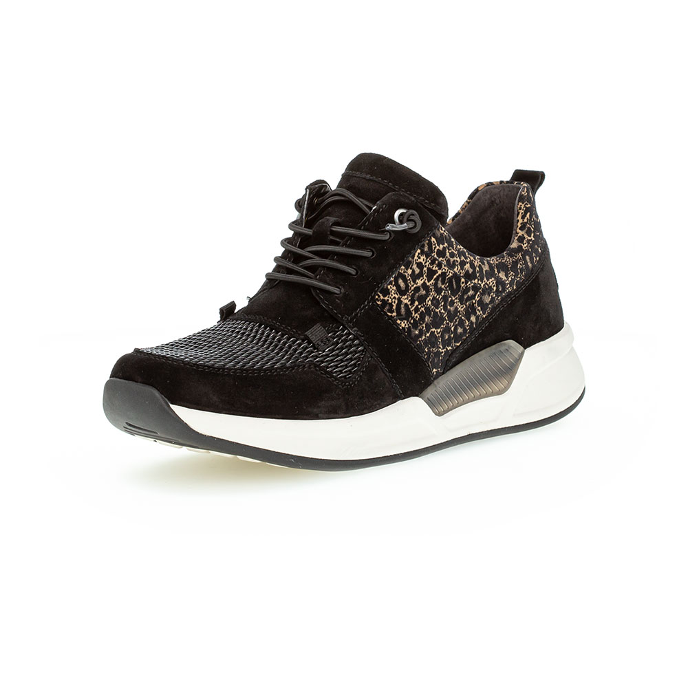 Gabor rollingsoft Sneaker Schwarz/Leo - vorne Gabor rollingsoft Sneaker Schwarz/Leo - vorne