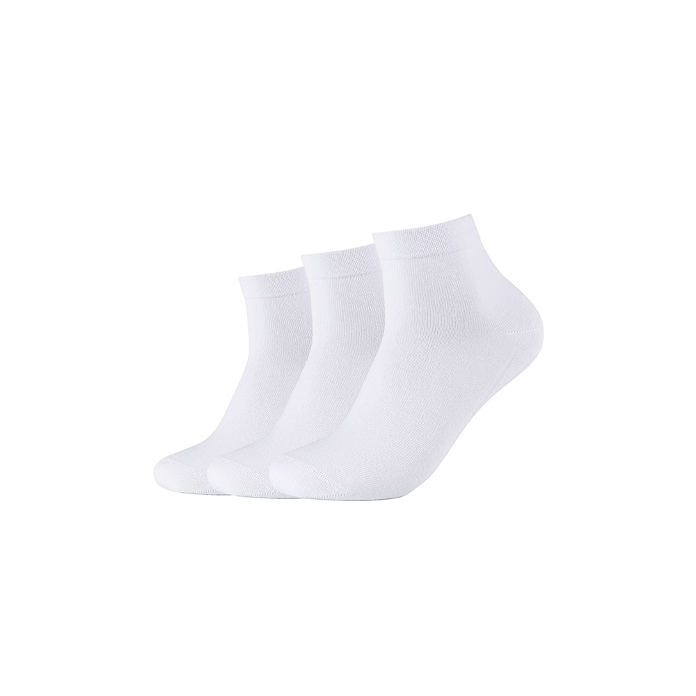  Camano Bio-Baumwolle Soft Kurzsocken in weiß