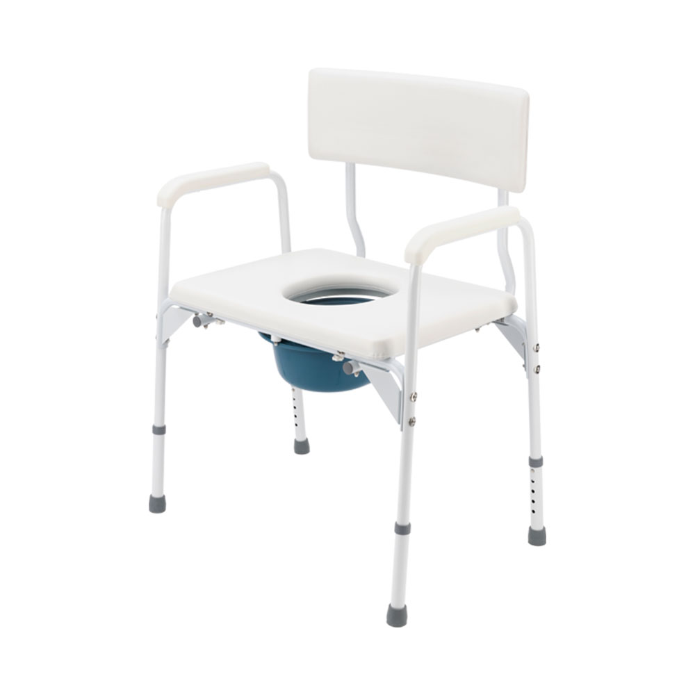 Bischoff und Bischoff Toilettenstuhl TS Care XXL in weiß mit abnehmbaren Polstern