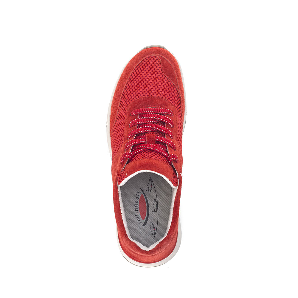 Gabor Sneaker Rollingsoft Chili in Rot Ansicht von Oben