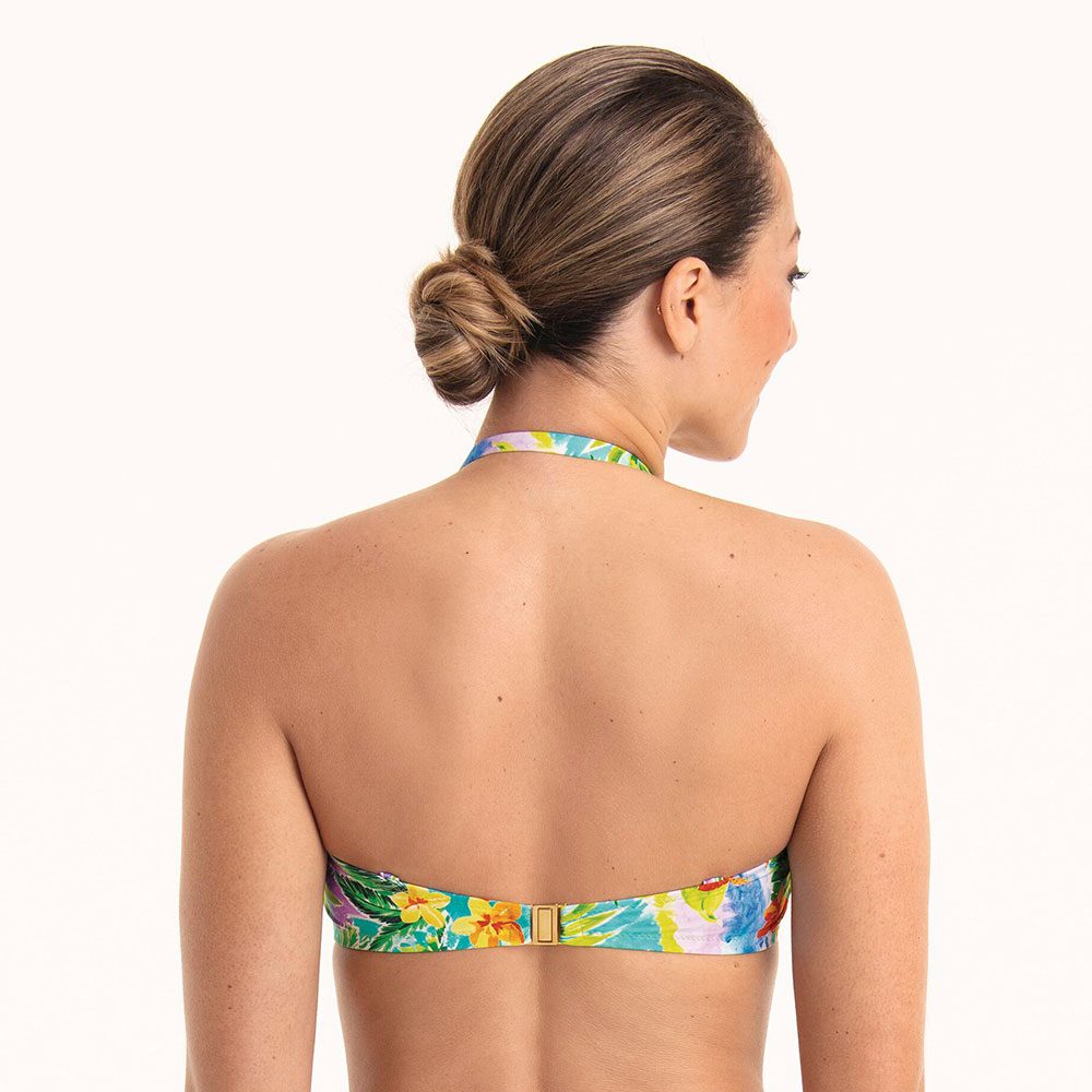 Anita care Bikinitop Tropical Life Santa Rosa in Bunt - Model Rückansicht Neckholder