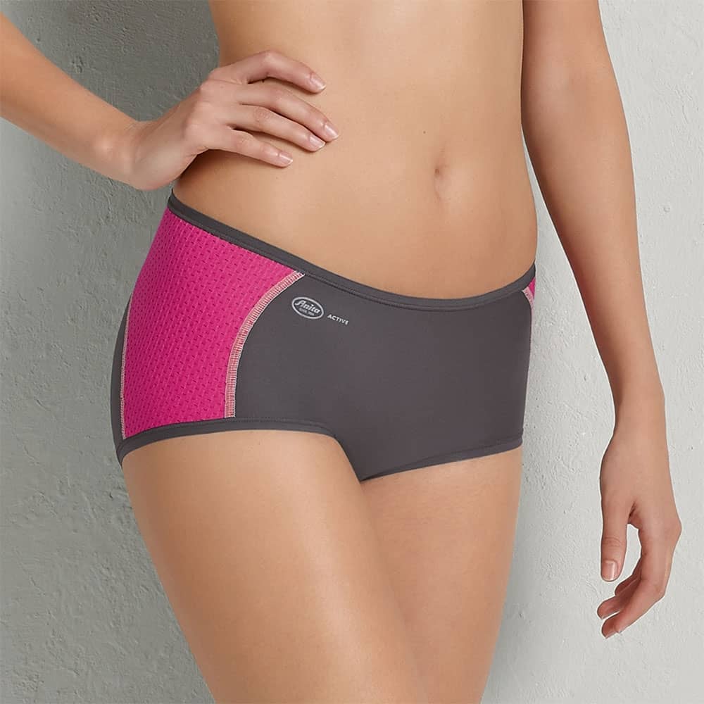 Anita active Sport Panty 1627 pink-anthrazit| Anita Sport Panty Pink-Anthrazit, vorne