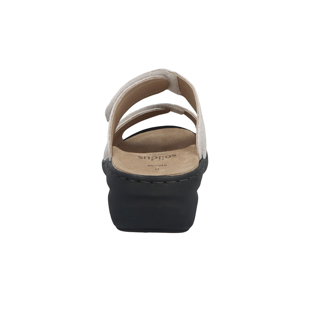 Solidus Pantolette Spezial in Platin - Ferse