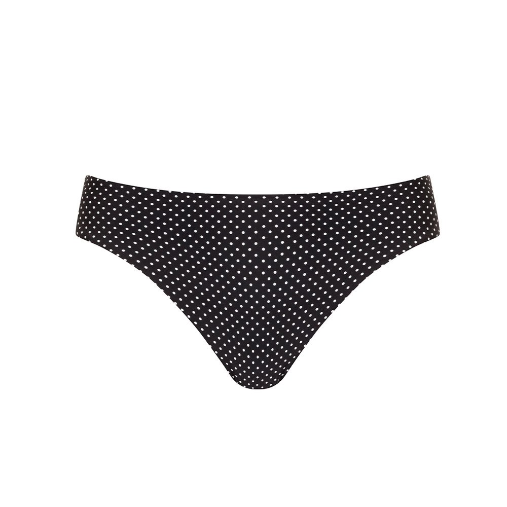 Amoena Romantic Downtown Bikinihose schwarz-gepunktet Ansicht vorne Amoena Romantic Downtown Bikinihose schwarz-gepunktet Ansicht vorne