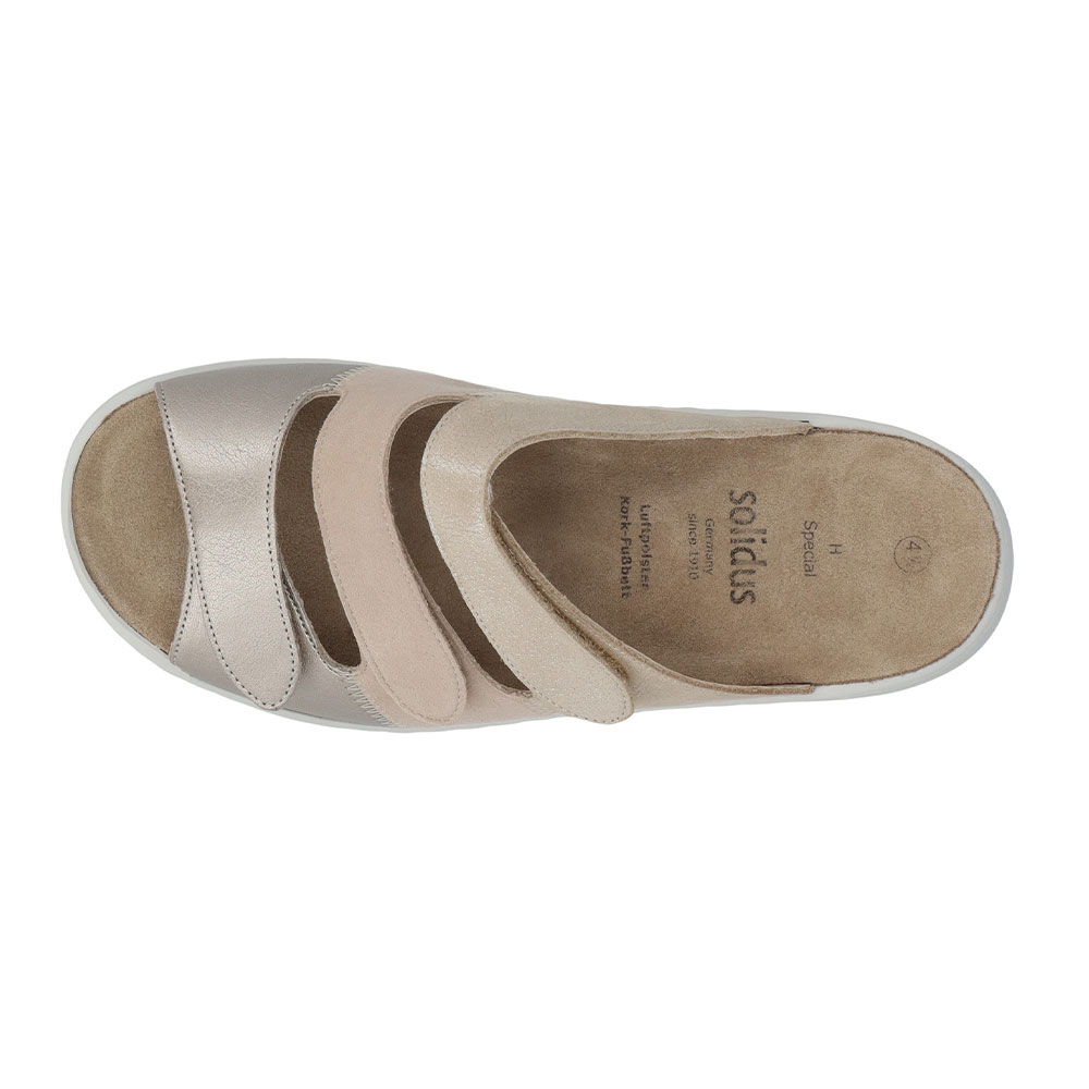 Solidus Pantolette Spezial in Champagner - Oben