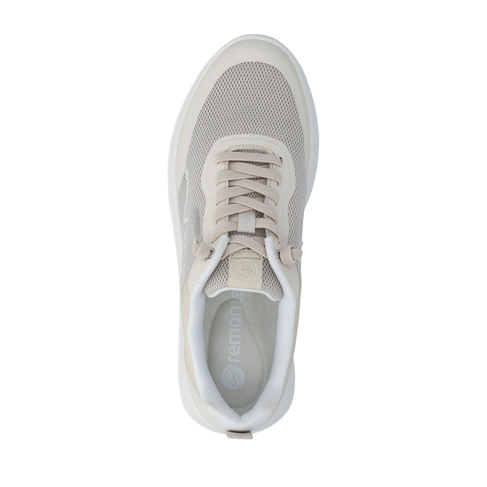 Remonte Sneaker Beige D2V04-60 mit elastischen Schnürsenkeln