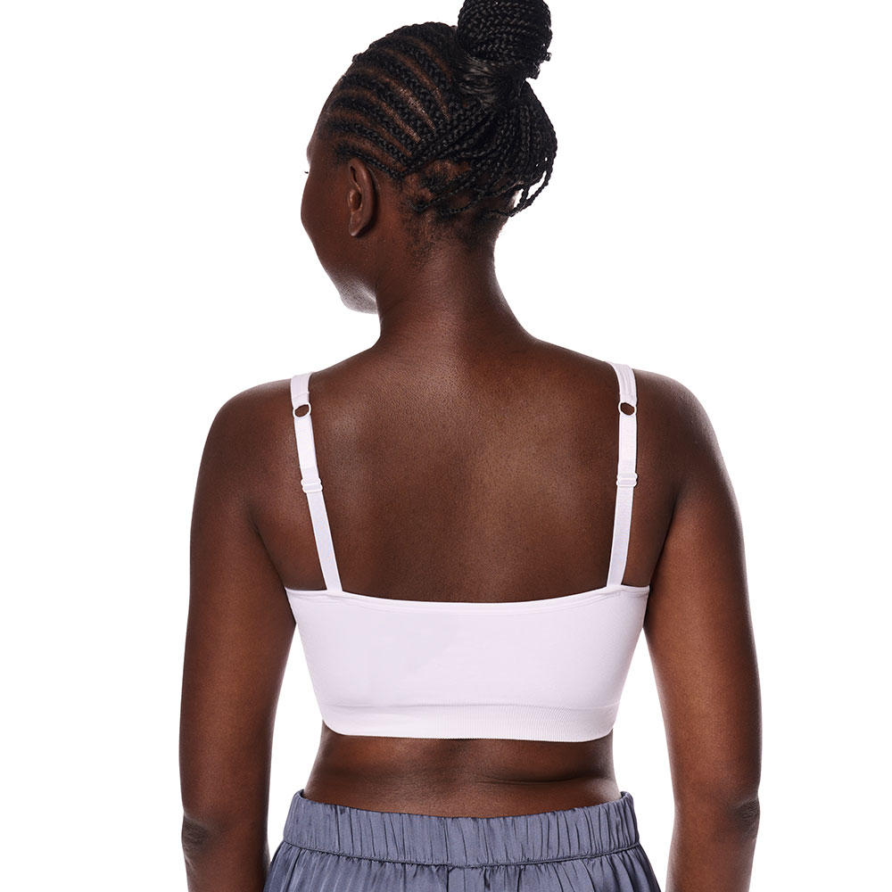 Amoena Post-OP-BH Emilia in Weiß Amoena Post-OP-BH Emilia in Weiß - Model Rückseite