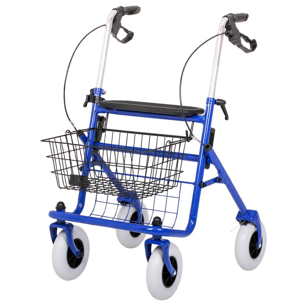 Rollator Vita, solider Rollator bis 130 kg belastbar, Gestellfarbe: Blau