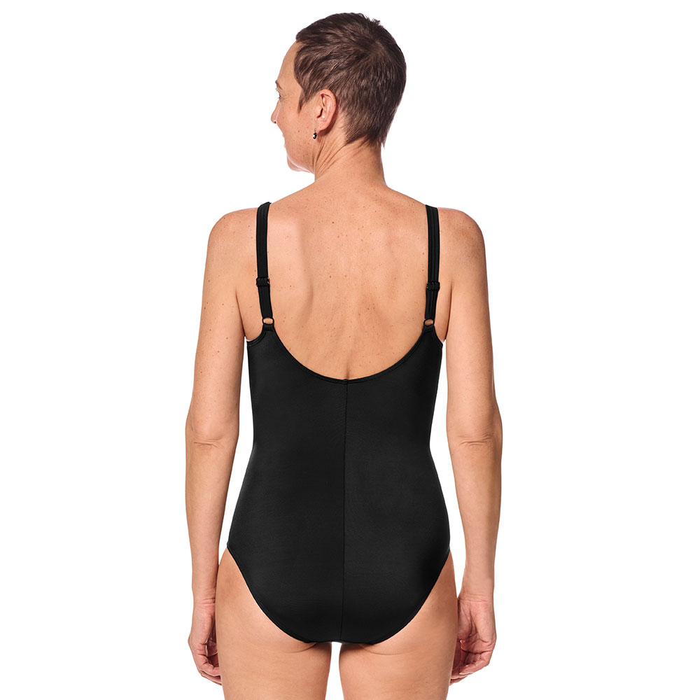 Amoena Badeanzug Ravello OP in Schwarz - Model Rückseite