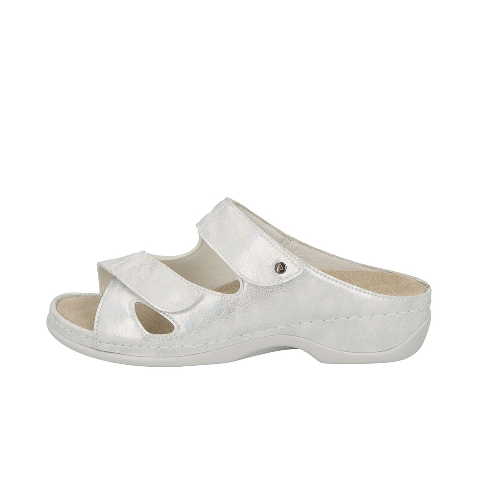 Berkemann Pantolette Janna in Silber - Außenseite