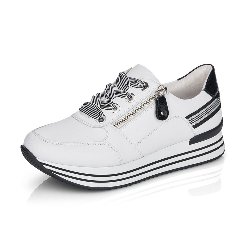 Remonte Damen Sneaker Edelweiss Remonte Damen Sneaker Edelweiss mit schwarzen Details seitlich