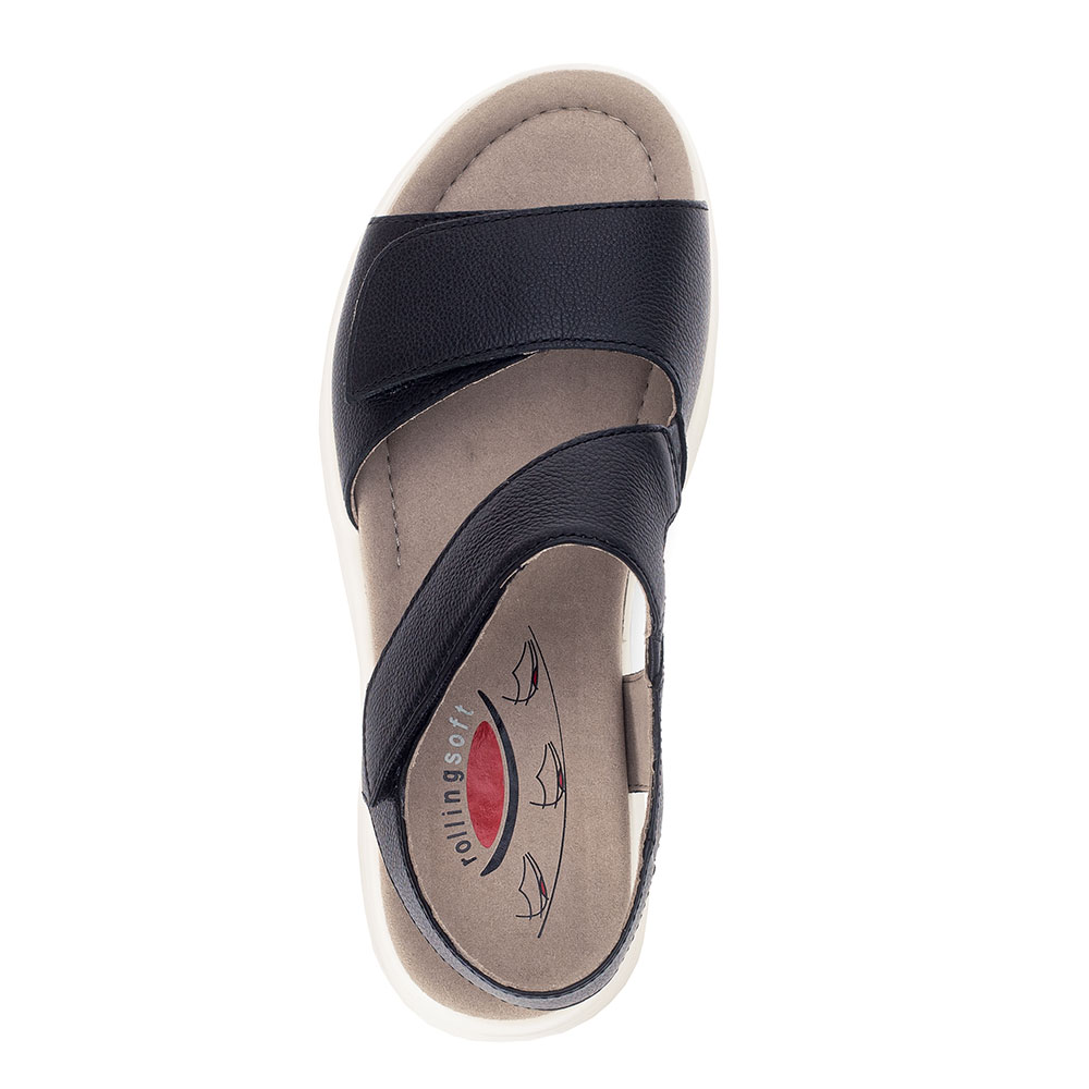 Gabor Rollingsoft Sandale in Schwarz - Oben
