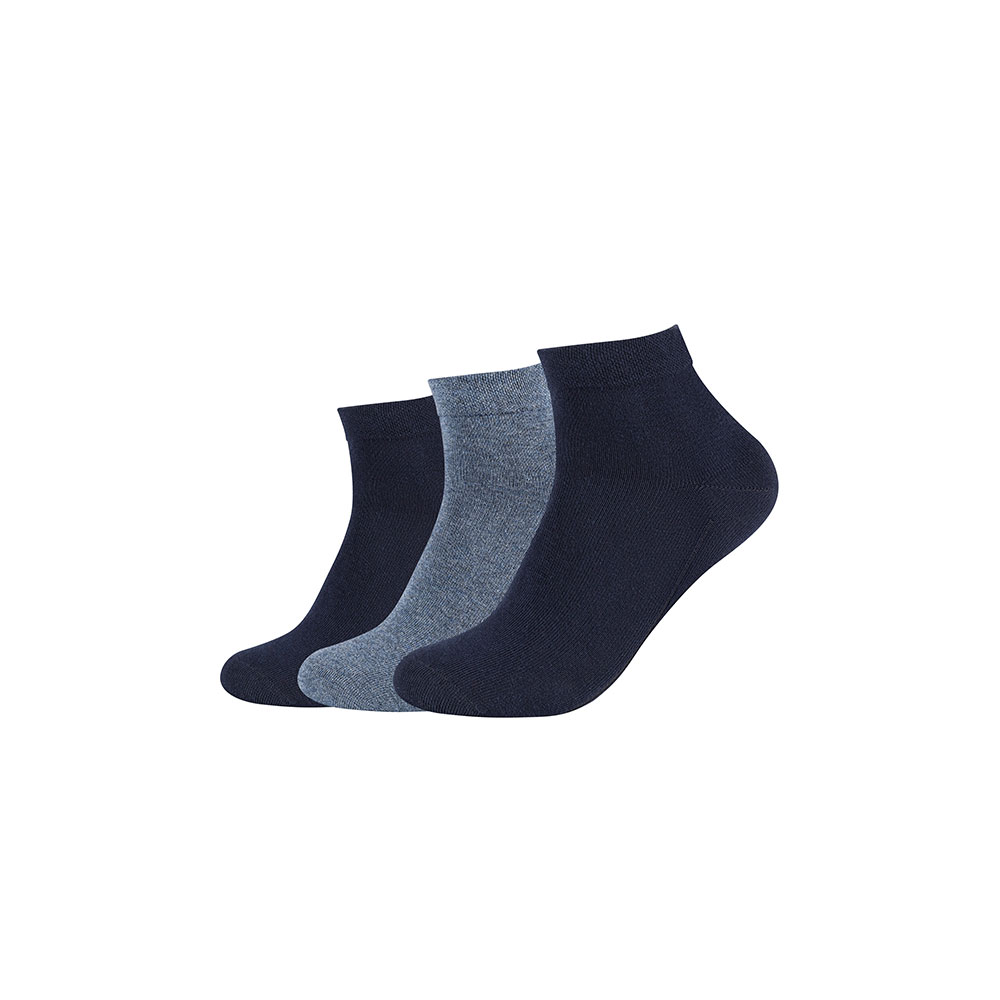 Camano Kurzsocken Camano Kurzsocken dunkelblau, grau 3er Pack