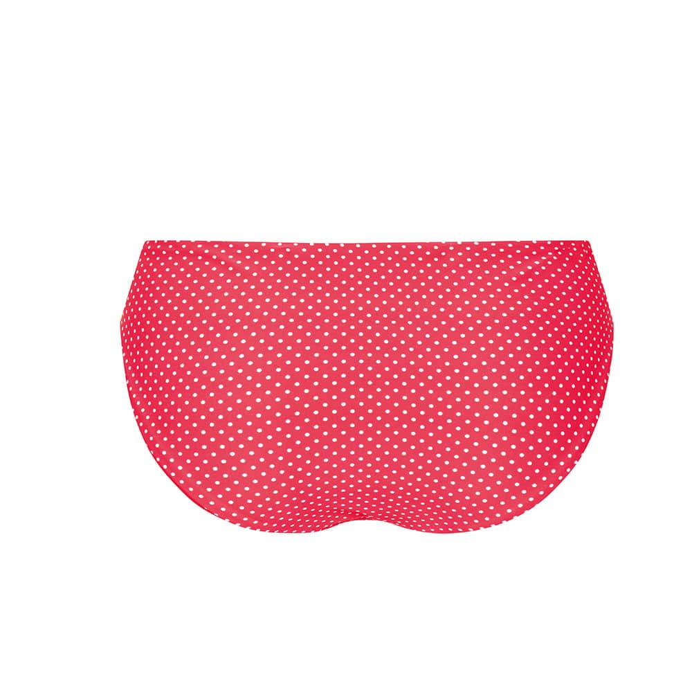 Amoena Romantic Downtown Bikinihose rot-gepunktet Ansicht hinten Amoena Romantic Downtown Bikinihose rot-gepunktet Ansicht hinten