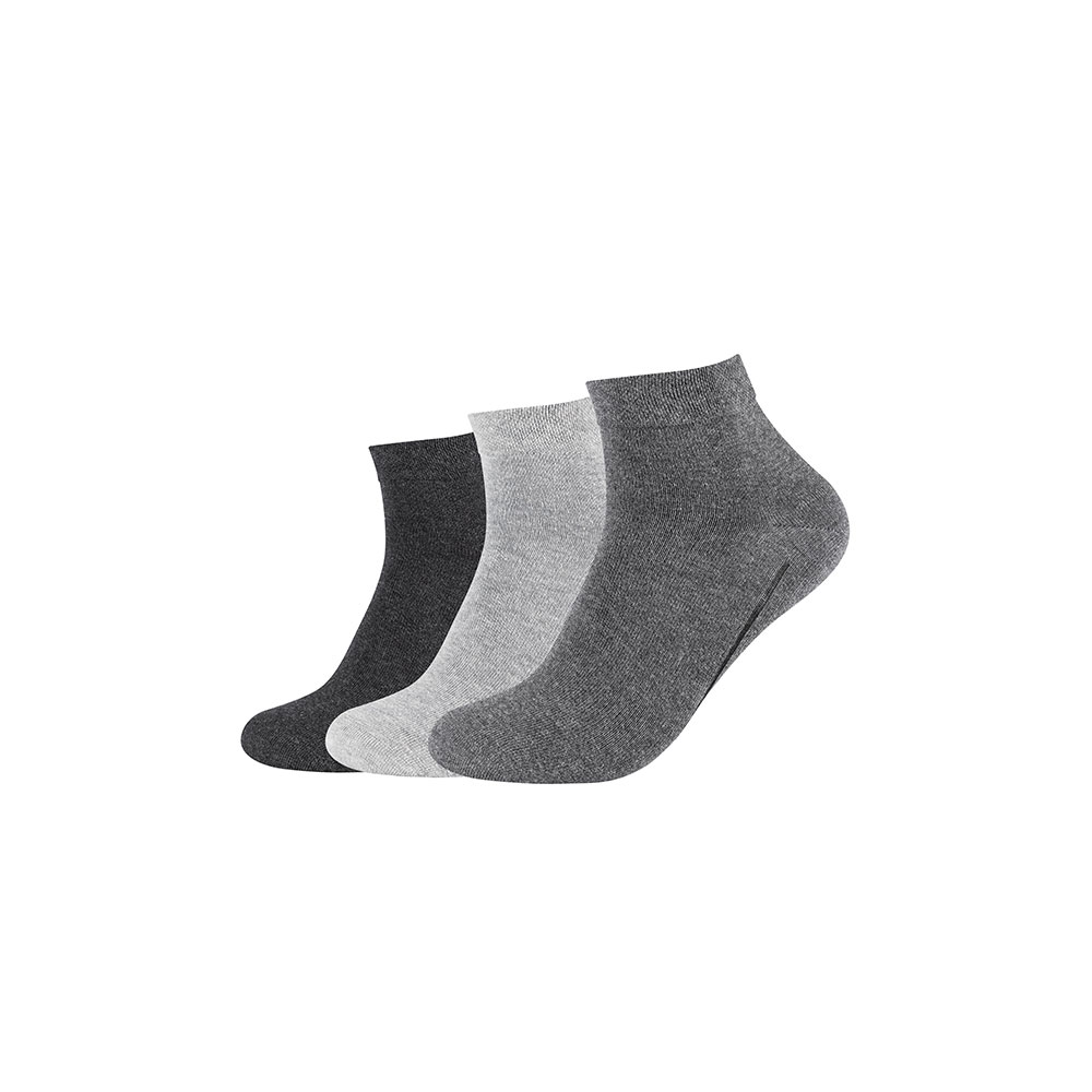Camano Kurzsocken Camano Kurzsocken hellgrau, grau, dunkelgrau 3er Pack
