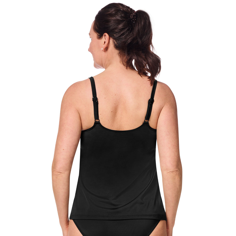 Amoena Tankinitop Ravello in Schwarz - Model Rückseite