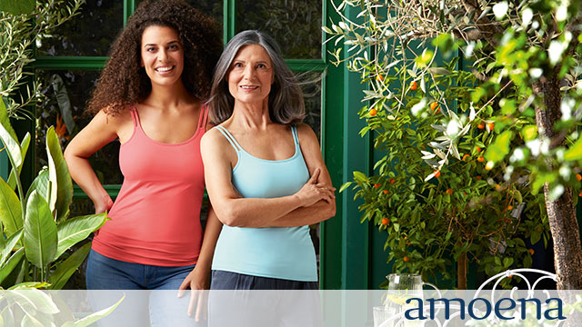 Amoena Home & Leisure Wear FS 21 Home & Leisure Wear Valletta Top Strawberry + Aqua