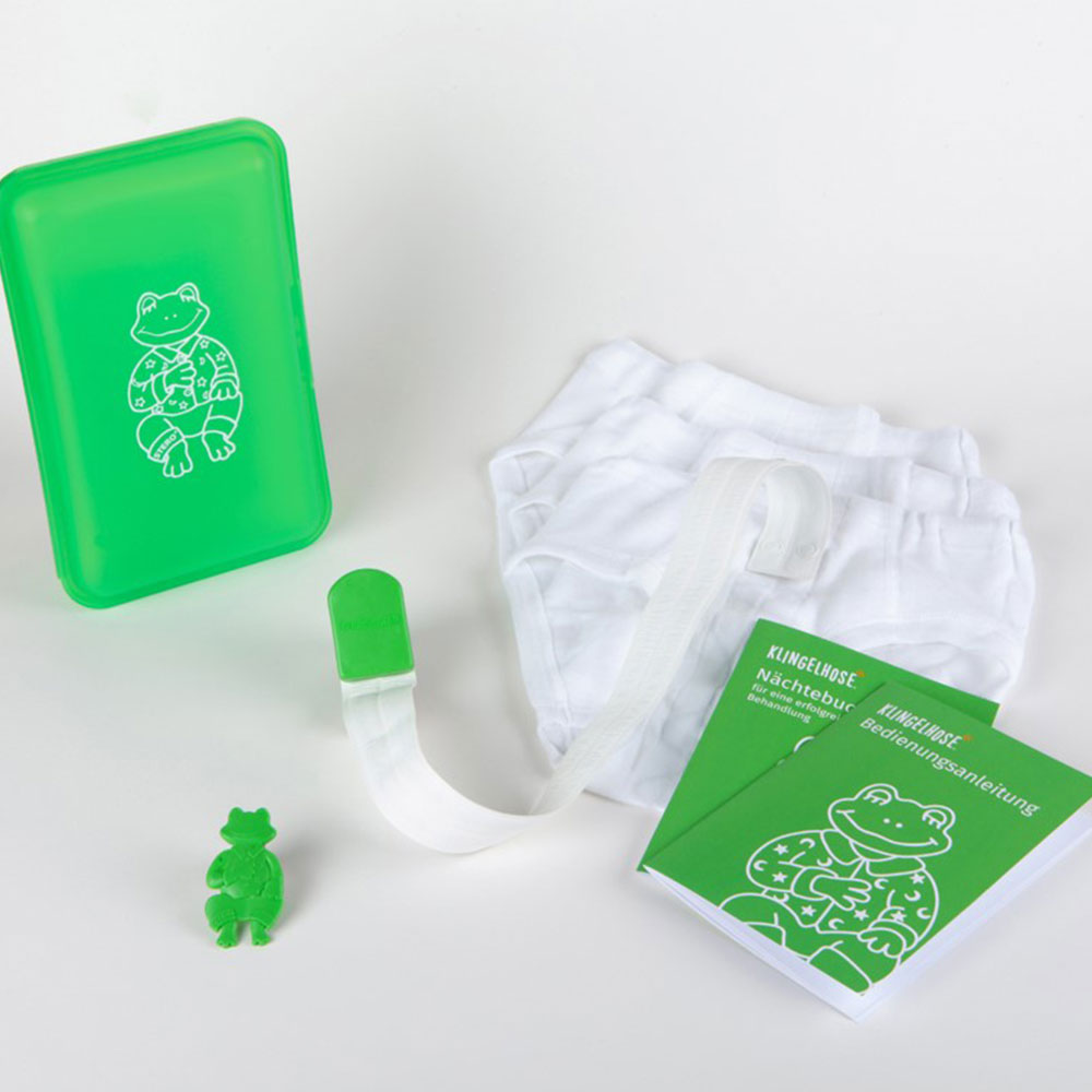 Klingelhose  Set mit drei Unterhosen, Dose, Magnetfrosch und Anleitung