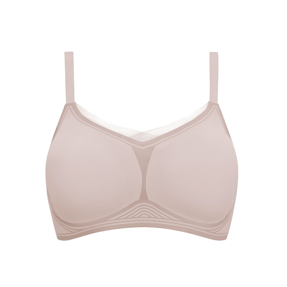 Amoena Prothesen-BH Wave Magic Grey Mauve mit Netz