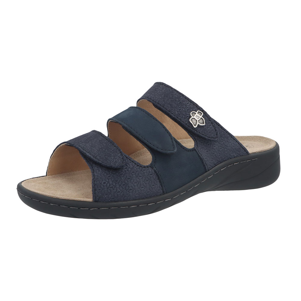 Solidus Pantolette Wellness Spezial in Dunkelblau