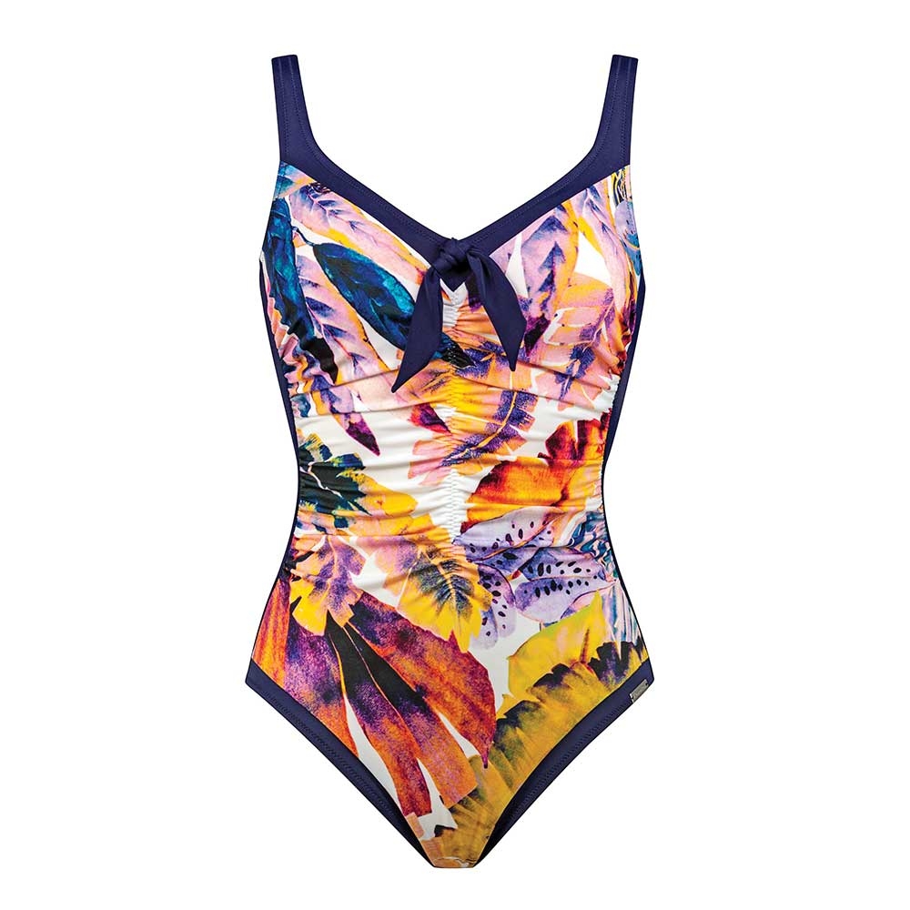 Charmline Tropical Escape Badeanzug mit bunten Blättern