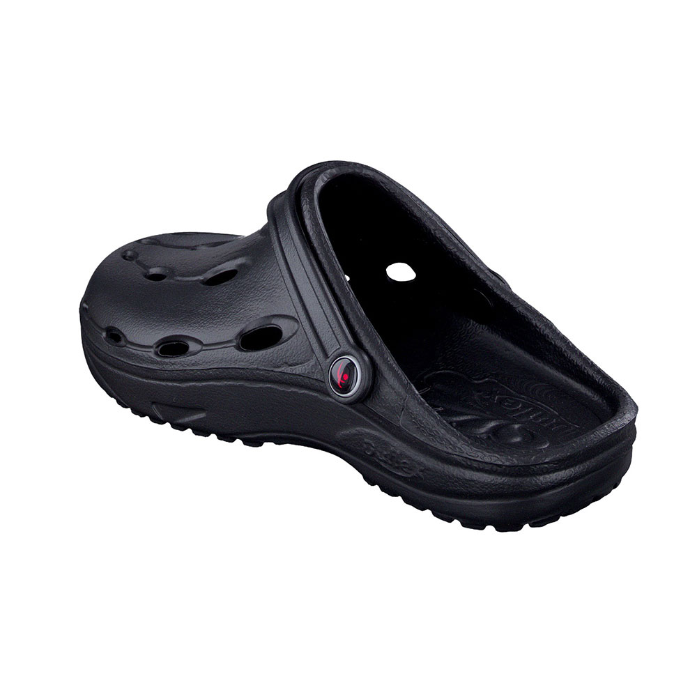 Chung Shi Dux Clogs, Farbe Schwarz, seitlich hinten