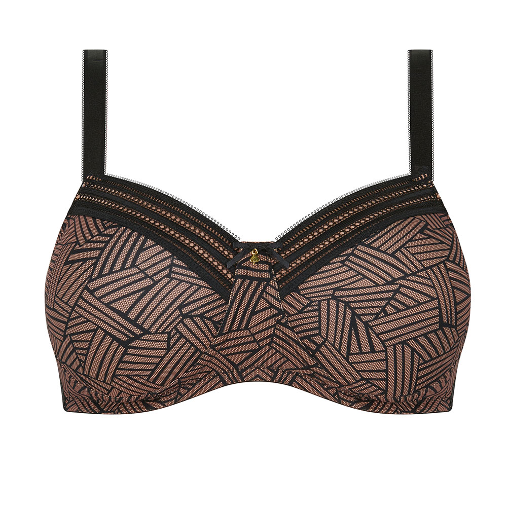 Der Amoena Prothesen-BH Brooke SB P ist ein modischer Schalen-BH in der Farbe Black/Café