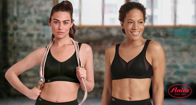 Anita care Sport-Prothesen-BHs Sport-BHs mit Prothesentaschen von Anita care: Modelle Vivana active und air control in Schwarz
