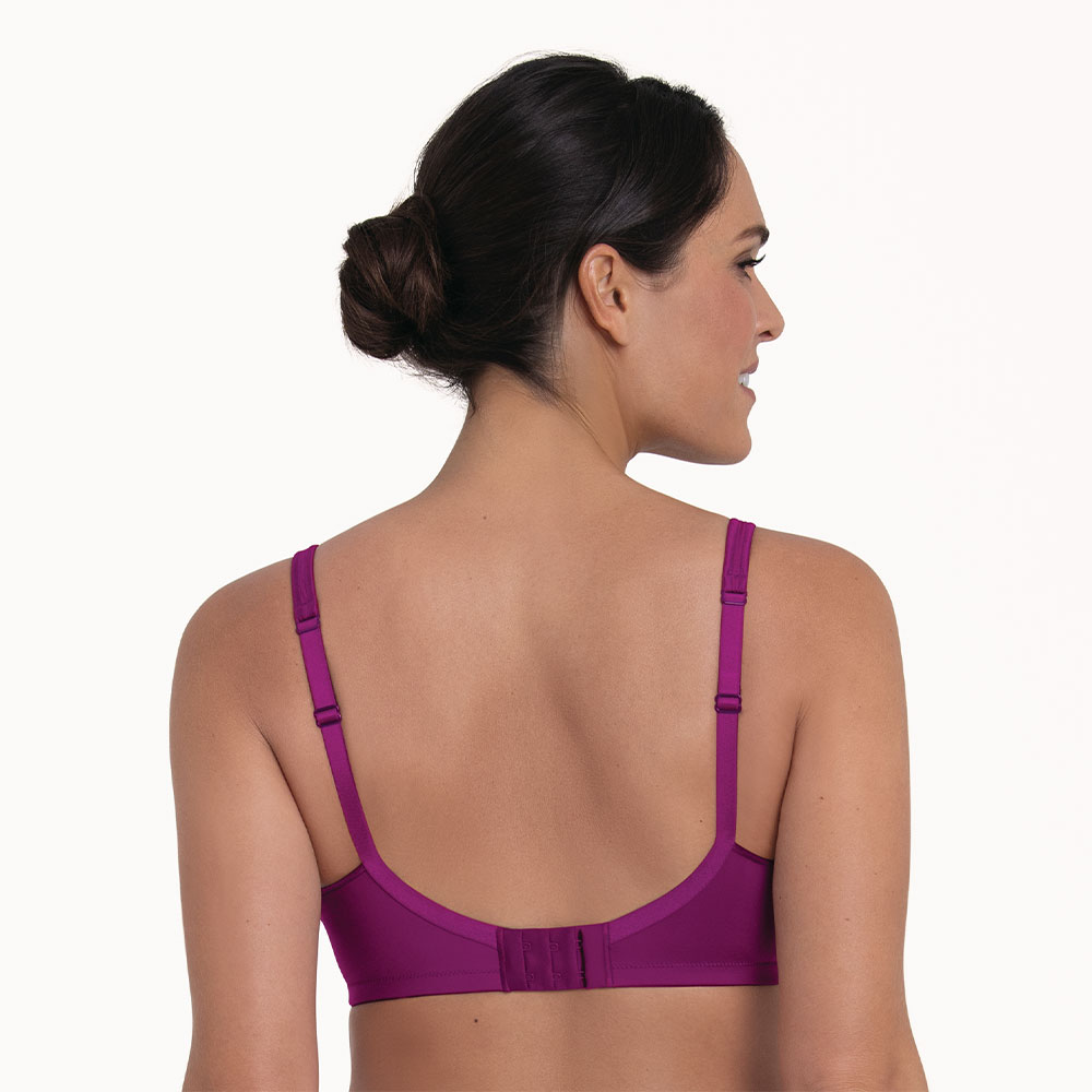 Amoena Prothesen-BH Tonya in Purple Wine - Model Rückseite