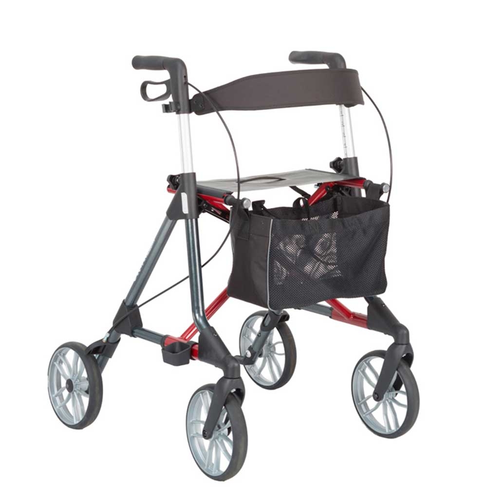 Russka Rollator Elan Classic, Farbe: Anthrazit / Dunkelrot