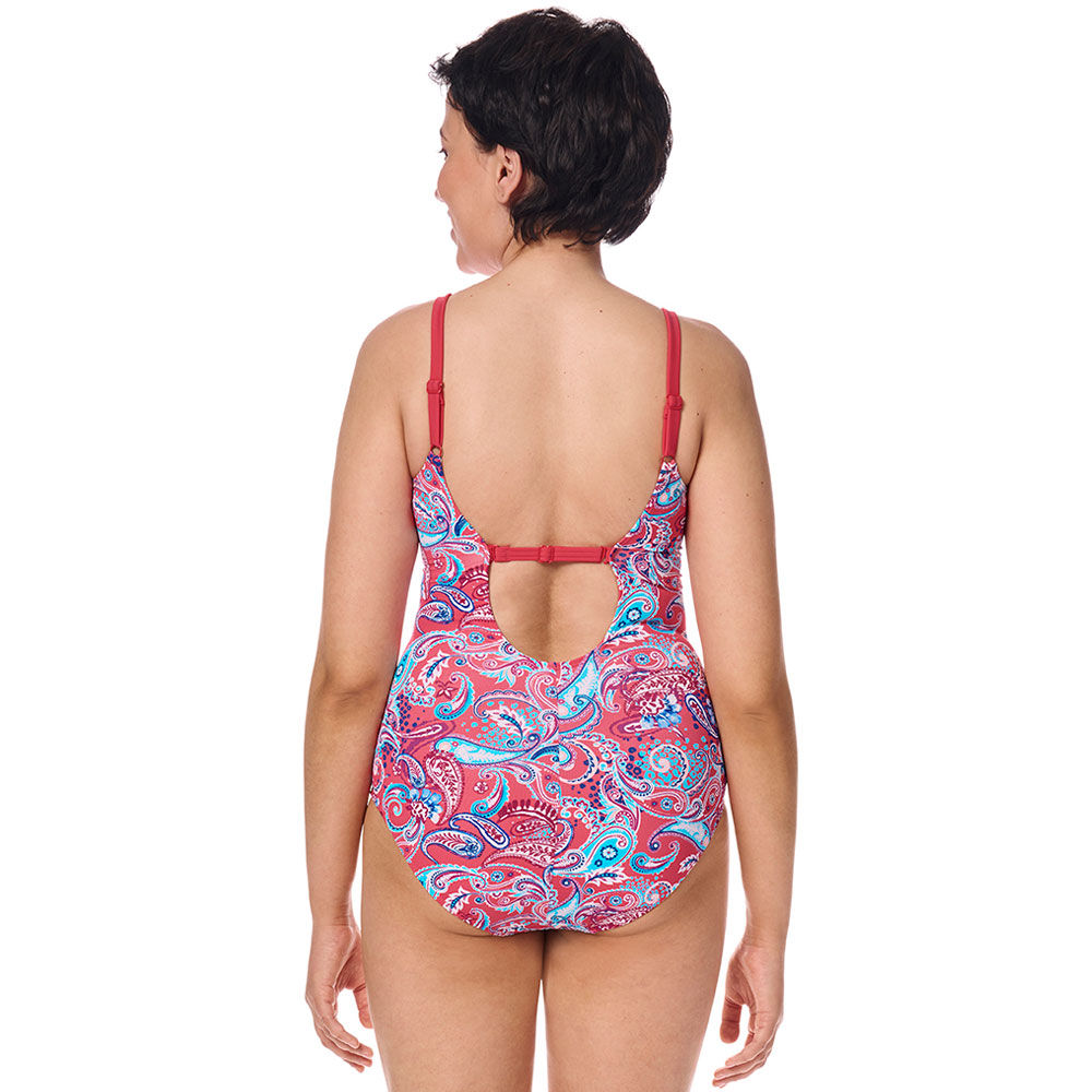 Amoena Badeanzug Barbados OP in Pink/Multi - Model Rückseite Version 2