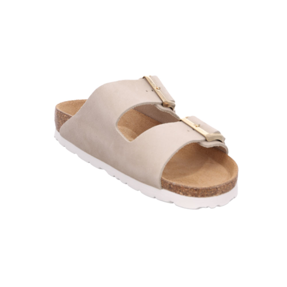 Rohde Damen Pantolette Alba mit zwei Riemen Beige Innenseite vorne