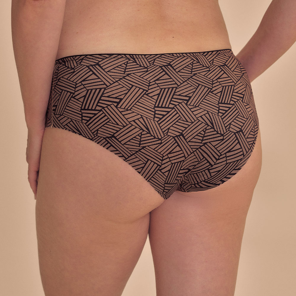 Amoena Slip Brooke in Black/Café - Model Rückseite